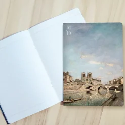 Boutiques de musées Cahier Johan Barthold Jongkind - La Seine et Notre-Dame de Paris, vue du quai des Grands Augustins avec le pont Saint-Michel, 1864