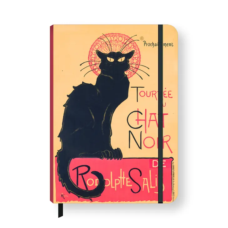 Hot Boutiques de musées Cahier élastique Théophile-Alexandre Steinlen - Chat noir
