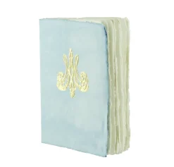 Boutiques de musées Cahiers Et Carnets-Cahier papier bouilli en cuve - Monogramme de Marie-Antoinette - Bleu