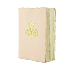 Boutiques de musées Cahiers Et Carnets-Cahier papier bouilli en cuve - Monogramme de Marie-Antoinette - Saumon