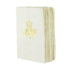 Boutiques de musées Cahiers Et Carnets-Cahier papier bouilli en cuve - Monogramme de Marie-Antoinette - Beige