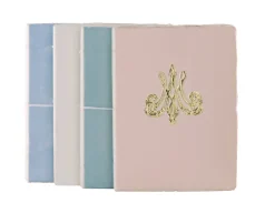 Boutiques de musées Cahiers Et Carnets-Cahier papier bouilli en cuve - Monogramme de Marie-Antoinette - Beige