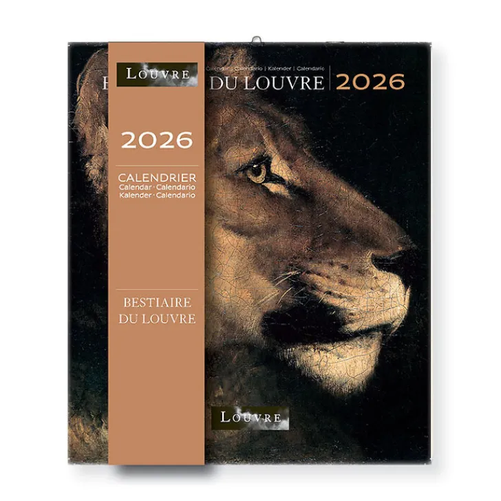 Online Boutiques de musées Calendrier 2026 - Bestiaire du Louvre - 15,5x18cm