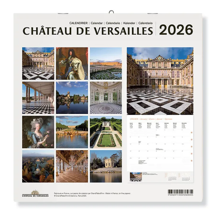Outlet Boutiques de musées Calendrier 2026 - Château de Versailles - 30x30 cm