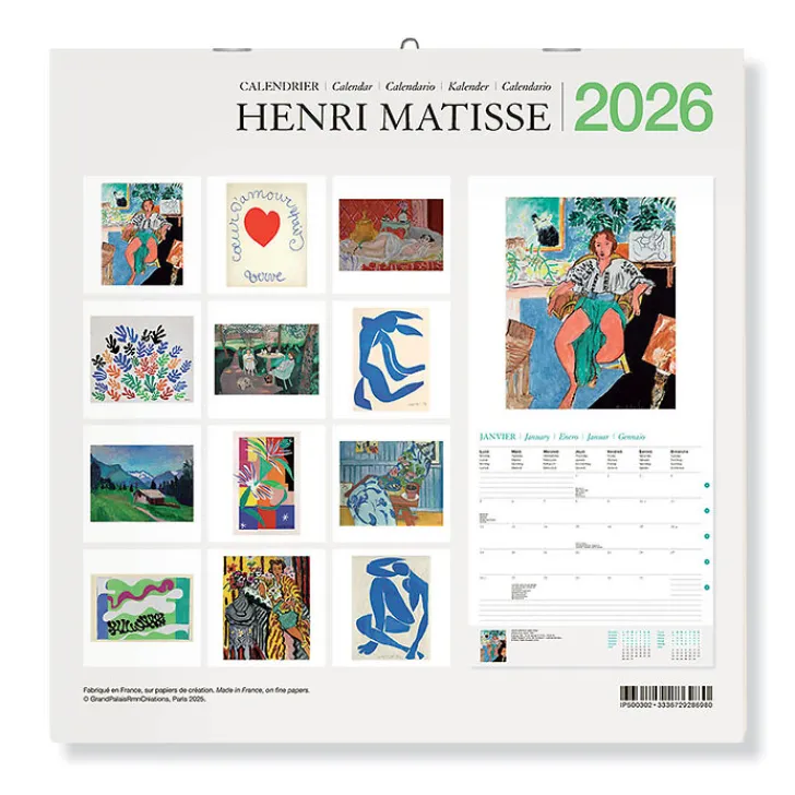Boutiques de musées Calendriers Et Agendas-Calendrier 2026 - Henri Matisse - 30x30 cm