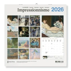 Boutiques de musées Calendrier 2026 - Impressionnisme - 30x30 cm
