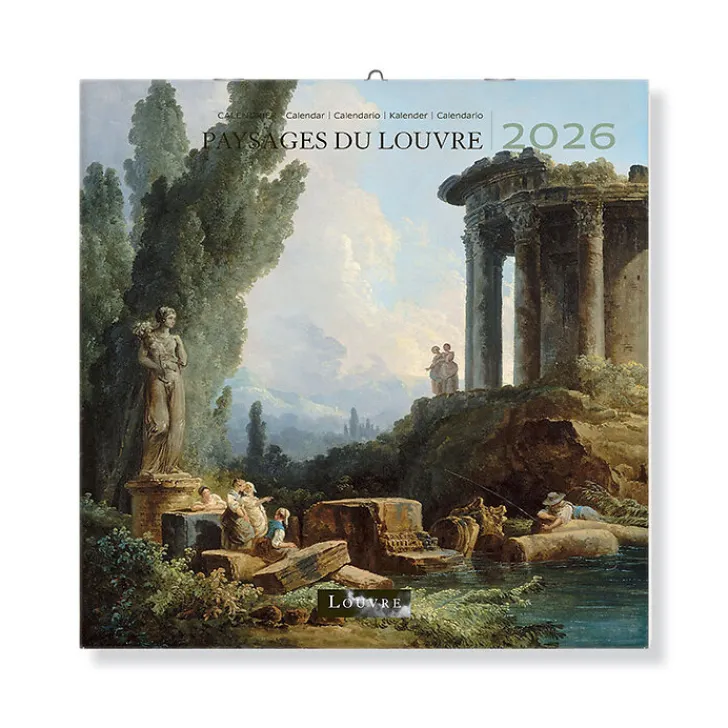Boutiques de musées Calendriers Et Agendas-Calendrier 2026 - Paysages du Louvre - 30x30 cm