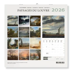 Boutiques de musées Calendriers Et Agendas-Calendrier 2026 - Paysages du Louvre - 30x30 cm