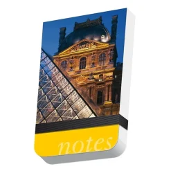 Boutiques de musées Cahiers Et Carnets-Calepin à élastique - La cour Napoléon et la Pyramide du musée du Louvre