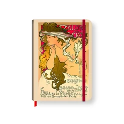 Boutiques de musées Cahiers Et Carnets-Carnet à élastique Alphonse Mucha - Salon des cent, 1896