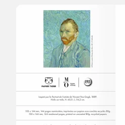 Clearance Boutiques de musées Carnet A6 Vincent van Gogh - Portrait de l'artiste - Orsay x Papier Tigre