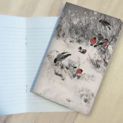 Boutiques de musées Cahiers Et Carnets-Carnet Bruno Liljefors - Paysage d'hiver aux bouvreuils pivoine, 1891