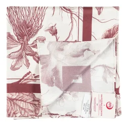 Boutiques de musées Carré de soie 90x90cm - Herbier du roi Rouge - Maison Baluchon