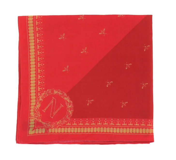Boutiques de musées Foulards, Étoles, Châles-Carré Emblèmes Napoléon - Rouge