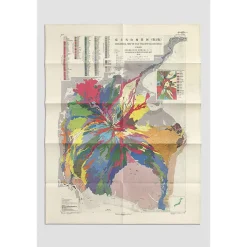 Boutiques de musées Histoire, Géographie Et Sciences-Carte géologique du mont Fuji