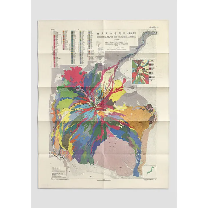 Boutiques de musées Histoire, Géographie Et Sciences-Carte géologique du mont Fuji