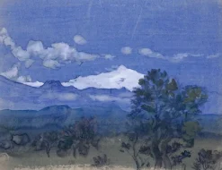 Boutiques de musées Affiches D'Art-Chaîne de montagnes enneigées (affiches d'art)