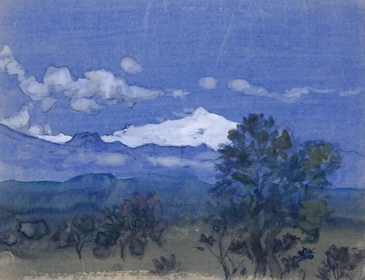 Boutiques de musées Affiches D'Art-Chaîne de montagnes enneigées (affiches d'art)