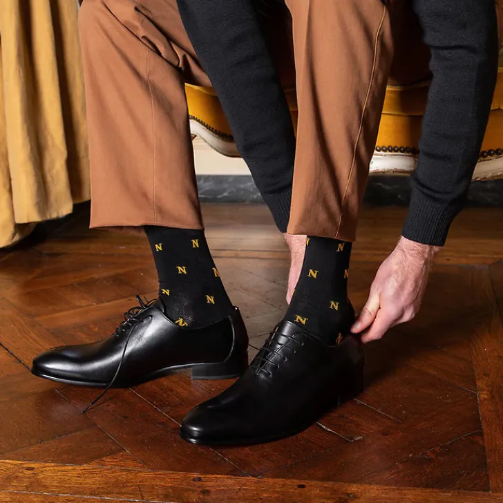 Boutiques de musées Accessoires-Chaussettes Napoléon "N" allover - Maison broussaud