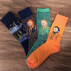 Boutiques de musées Chaussettes-Chaussettes Vincent van Gogh - Autoportrait Vert 36/41 - Musée d'Orsay