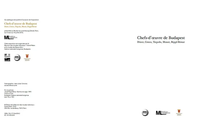 Sale Boutiques de musées Chefs-d'œuvre de Budapest