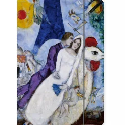 Sale Boutiques de musées Chemise à élastique Marc Chagall - Les mariés de la tour Eiffel - A4