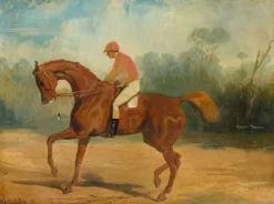 Boutiques de musées Toiles Sans Cadre|Affiches D'Art-Cheval de course et son jockey (toiles sans cadre)