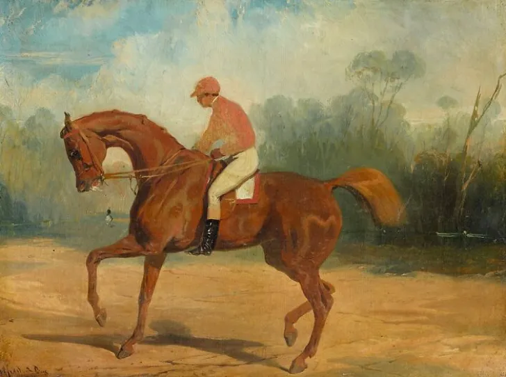 Boutiques de musées Toiles Sans Cadre|Affiches D'Art-Cheval de course et son jockey (toiles sans cadre)