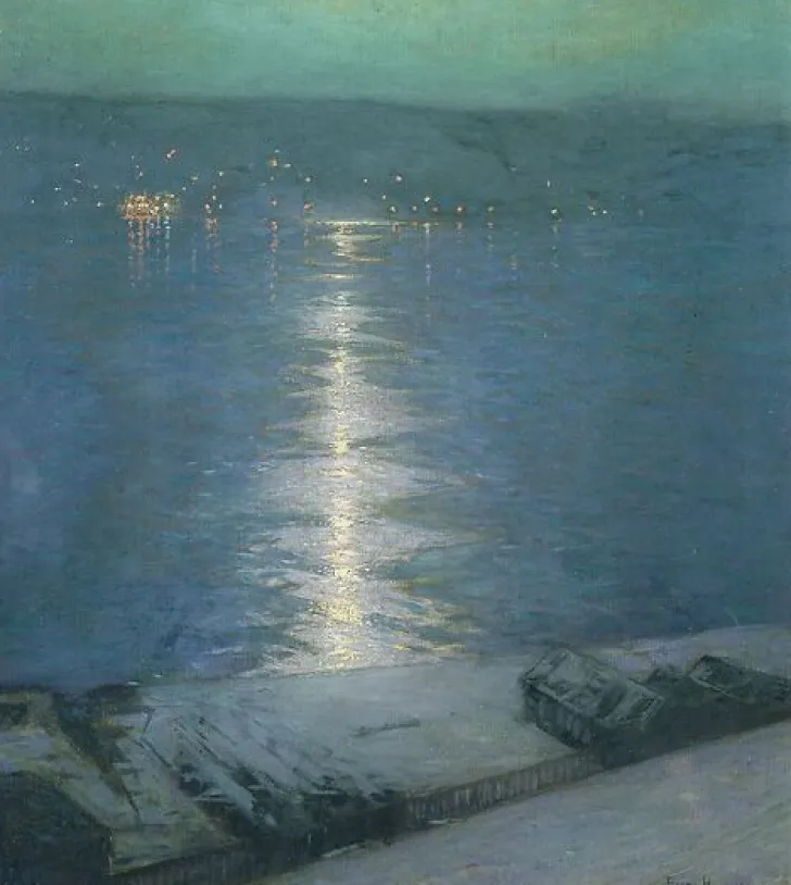 Outlet Boutiques de musées Clair de lune sur la riviére ou (panneaux aluminium)