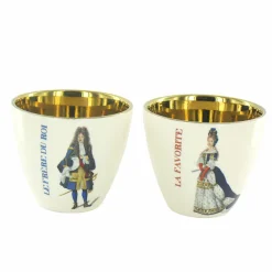 Boutiques de musées Art De La Table-Coffret 2 Gobelets "A la Cour de Versailles" - Le frère du Roi-La Favorite