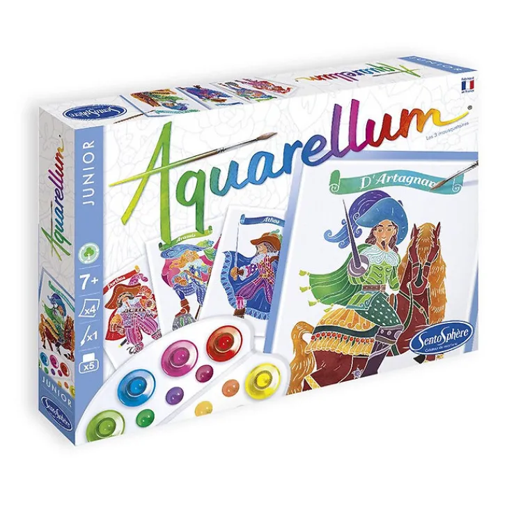 Boutiques de musées Loisirs Créatifs-Coffret Aquarellum Junior - Les Trois Mousquetaires