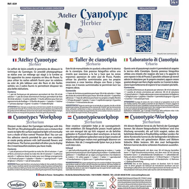 Boutiques de musées Loisirs Créatifs-Coffret Atelier Cyanotype Herbier