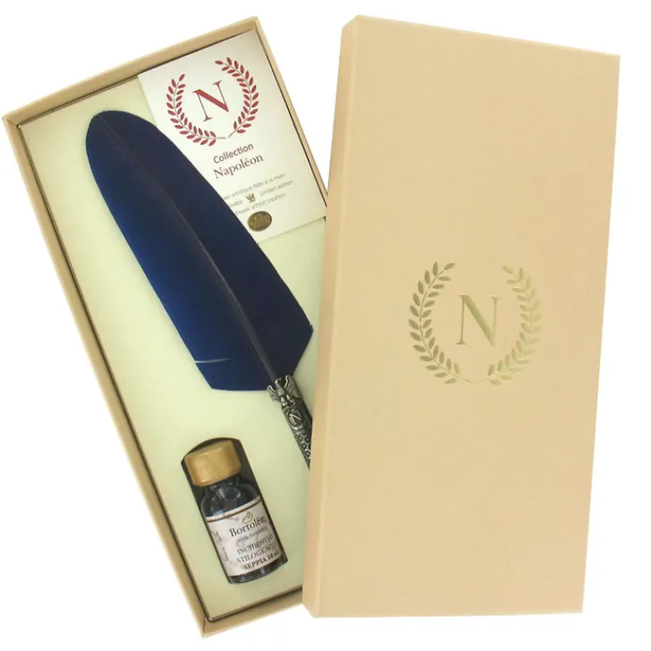 Boutiques de musées Écriture-Coffret d'écriture Napoléon - Plume d'oie Bleue - Bortoletti