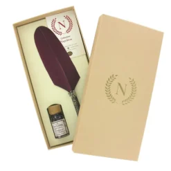 Boutiques de musées Écriture-Coffret d'écriture Napoléon - Plume d'oie Bordeaux - Bortoletti