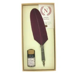 Boutiques de musées Écriture-Coffret d'écriture Napoléon - Plume d'oie Bordeaux - Bortoletti