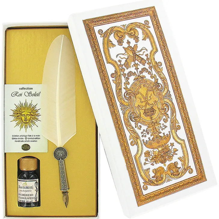 Boutiques de musées Écriture-Coffret d'écriture Versailles - Plume d'oie blanche - Bortoletti