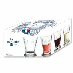 Boutiques de musées Art De La Table-Coffret de 4 Gobelets Abeille - Transparent