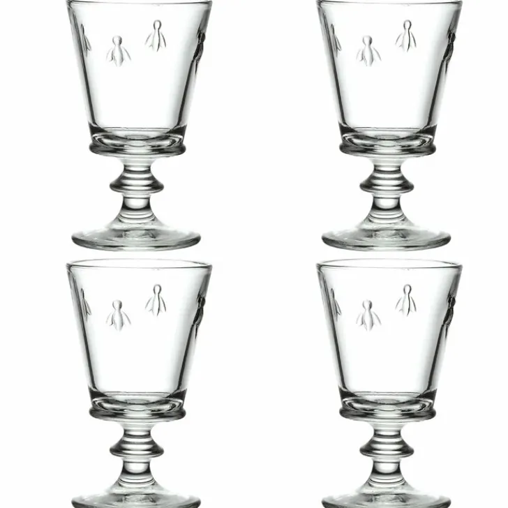 Online Boutiques de musées Coffret de 4 verres à vin Abeille - Transparent