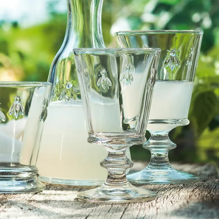 Online Boutiques de musées Coffret de 4 verres à vin Abeille - Transparent