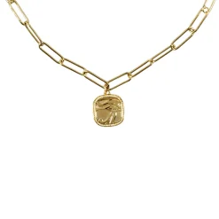 Boutiques de musées Colliers Et Pendentifs-Collier avec chaîne maille trombone - Pendentif Œil égyptien