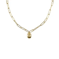 Sale Boutiques de musées Collier avec chaîne maille trombone - Pendentif Scarabée