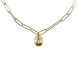 Sale Boutiques de musées Collier avec chaîne maille trombone - Pendentif Scarabée