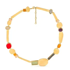 Clearance Boutiques de musées Collier doré Collage vert - Joidart