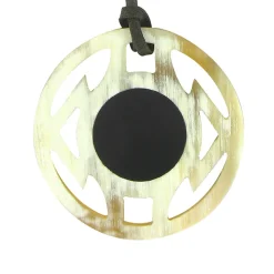 Clearance Boutiques de musées Collier graphique en corne - Blond