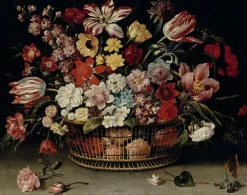 Hot Boutiques de musées Corbeille de fleurs (affiches d'art encadrées)