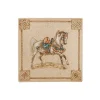 Boutiques de musées Art De La Table|Art De La Maison-Coupe carrée - Chevaux du vent 17x17cm - Faïencerie de Gien