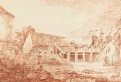 Boutiques de musées Panneaux Acryliques|Toiles Encadrées-Cour de ferme délabrée (panneaux acryliques)