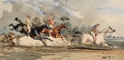 Online Boutiques de musées Course de chevaux (toiles sans cadre)