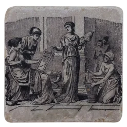 Boutiques de musées Art De La Table-Dessous de verre - Gynaeceum - Scène de la vie quotidienne 1