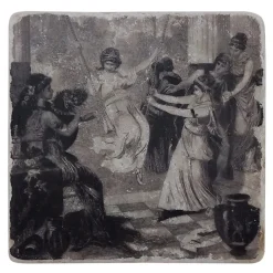 Boutiques de musées Art De La Table-Dessous de verre - Gynaeceum - Scène de la vie quotidienne 5